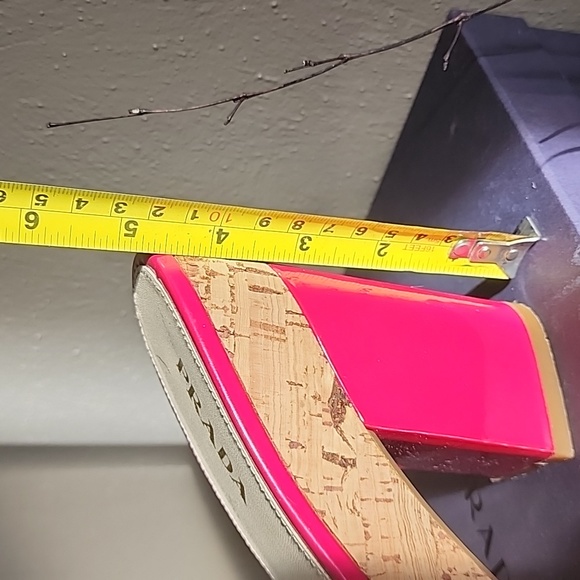 Prada Patent Leather Cork Platform Heels Women's Prada Size 39 US 9 - Picture 11 of 12